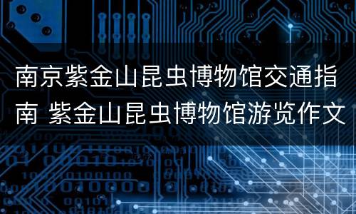 南京紫金山昆虫博物馆交通指南 紫金山昆虫博物馆游览作文