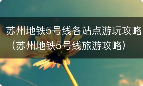 苏州地铁5号线各站点游玩攻略（苏州地铁5号线旅游攻略）