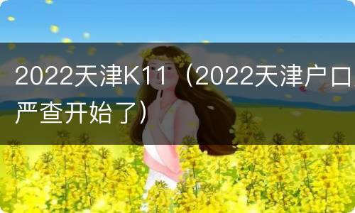 2022天津K11（2022天津户口大严查开始了）