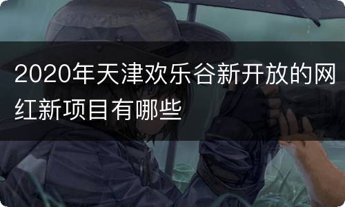 2020年天津欢乐谷新开放的网红新项目有哪些