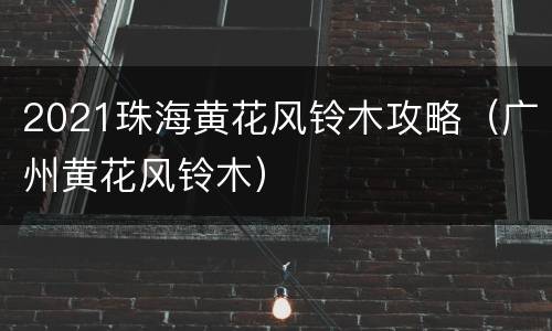 2021珠海黄花风铃木攻略（广州黄花风铃木）