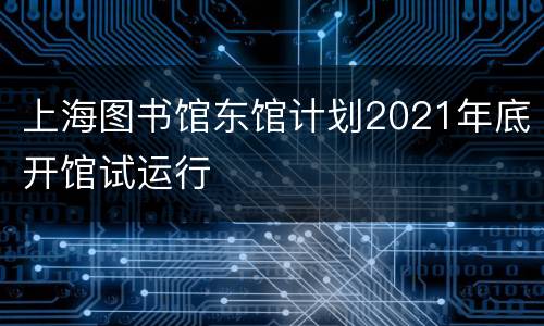 上海图书馆东馆计划2021年底开馆试运行