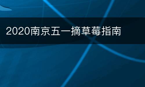 2020南京五一摘草莓指南
