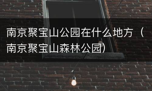 南京聚宝山公园在什么地方（南京聚宝山森林公园）