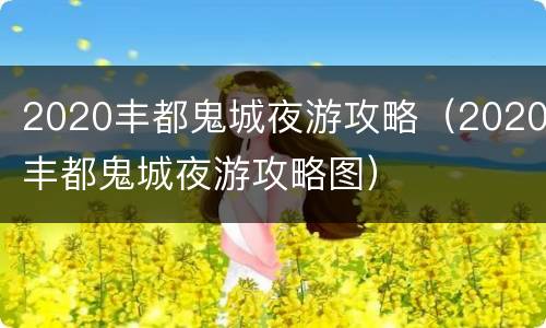 2020丰都鬼城夜游攻略（2020丰都鬼城夜游攻略图）