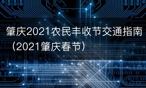 肇庆2021农民丰收节交通指南（2021肇庆春节）