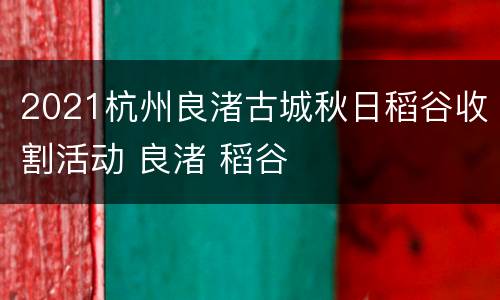 2021杭州良渚古城秋日稻谷收割活动 良渚 稻谷