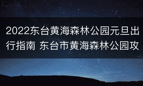 2022东台黄海森林公园元旦出行指南 东台市黄海森林公园攻略