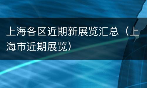 上海各区近期新展览汇总（上海市近期展览）