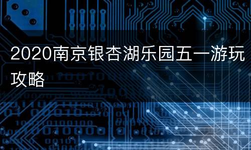 2020南京银杏湖乐园五一游玩攻略