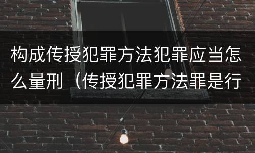 构成传授犯罪方法犯罪应当怎么量刑（传授犯罪方法罪是行为犯吗）