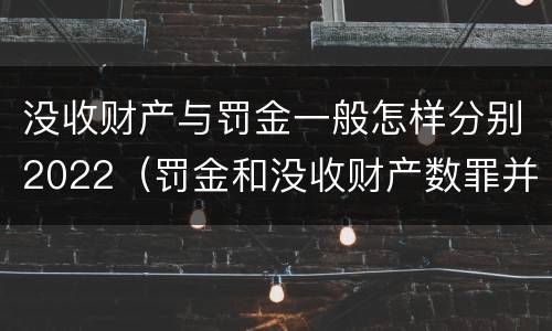 没收财产与罚金一般怎样分别2022（罚金和没收财产数罪并罚）
