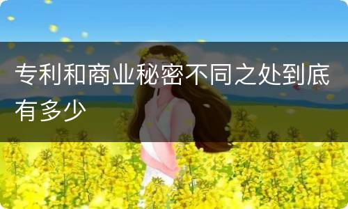 专利和商业秘密不同之处到底有多少