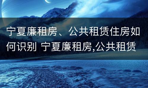 宁夏廉租房、公共租赁住房如何识别 宁夏廉租房,公共租赁住房如何识别房产证