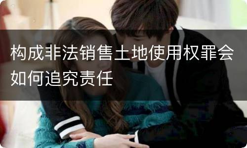 构成非法销售土地使用权罪会如何追究责任