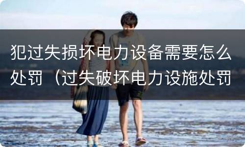 犯过失损坏电力设备需要怎么处罚（过失破坏电力设施处罚标准）