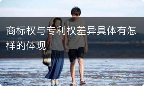 商标权与专利权差异具体有怎样的体现