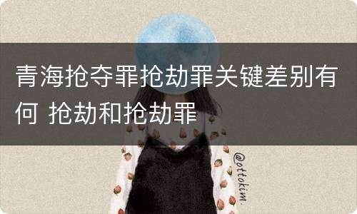 青海抢夺罪抢劫罪关键差别有何 抢劫和抢劫罪