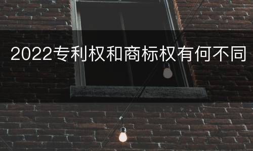 2022专利权和商标权有何不同