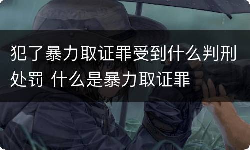 犯了暴力取证罪受到什么判刑处罚 什么是暴力取证罪