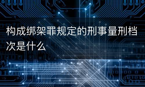 构成绑架罪规定的刑事量刑档次是什么