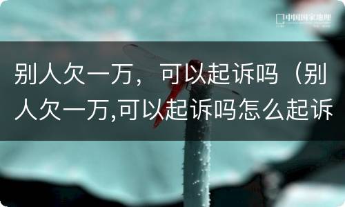 别人欠一万，可以起诉吗（别人欠一万,可以起诉吗怎么起诉）
