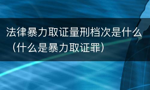 法律暴力取证量刑档次是什么（什么是暴力取证罪）
