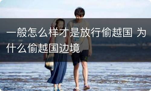 一般怎么样才是放行偷越国 为什么偷越国边境