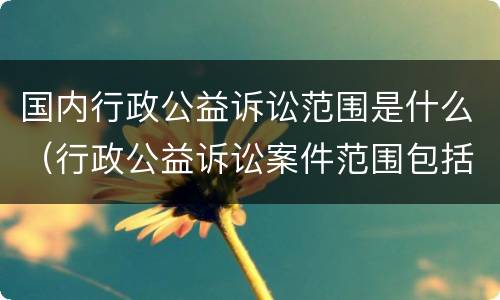 国内行政公益诉讼范围是什么（行政公益诉讼案件范围包括）