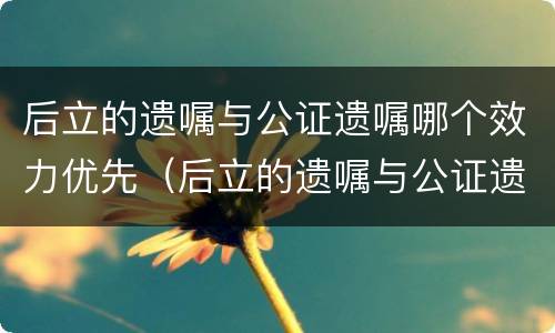 后立的遗嘱与公证遗嘱哪个效力优先（后立的遗嘱与公证遗嘱哪个效力优先一些）