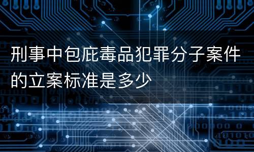 刑事中包庇毒品犯罪分子案件的立案标准是多少