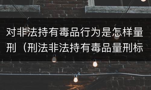 对非法持有毒品行为是怎样量刑（刑法非法持有毒品量刑标准）