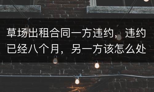 草场出租合同一方违约，违约已经八个月，另一方该怎么处理，有权要回草场吗