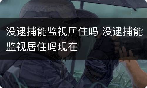 没逮捕能监视居住吗 没逮捕能监视居住吗现在