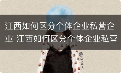 江西如何区分个体企业私营企业 江西如何区分个体企业私营企业和国有