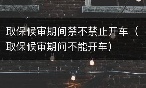 取保候审期间禁不禁止开车（取保候审期间不能开车）