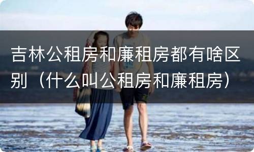 吉林公租房和廉租房都有啥区别（什么叫公租房和廉租房）