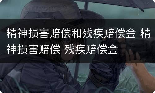精神损害赔偿和残疾赔偿金 精神损害赔偿 残疾赔偿金