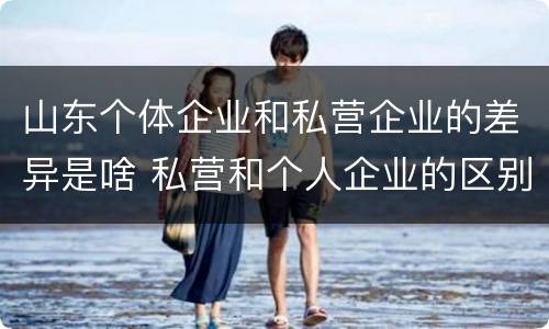 山东个体企业和私营企业的差异是啥 私营和个人企业的区别