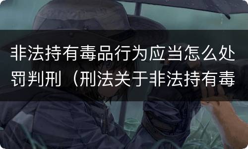 非法持有毒品行为应当怎么处罚判刑（刑法关于非法持有毒品罪的规定）