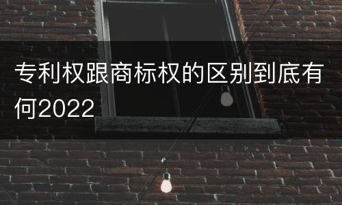 专利权跟商标权的区别到底有何2022