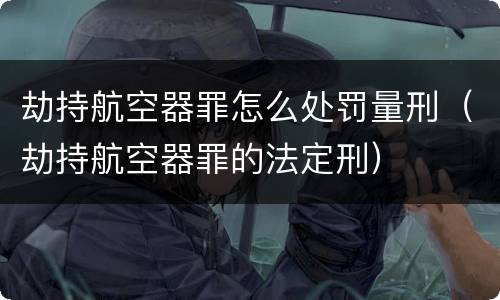 劫持航空器罪怎么处罚量刑（劫持航空器罪的法定刑）