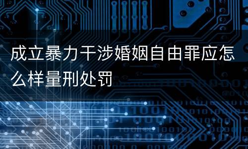 成立暴力干涉婚姻自由罪应怎么样量刑处罚