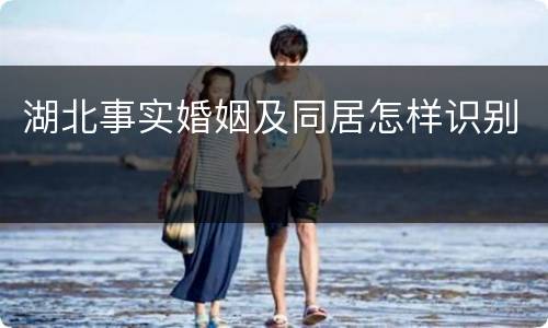 湖北事实婚姻及同居怎样识别