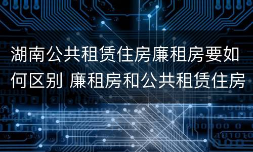 湖南公共租赁住房廉租房要如何区别 廉租房和公共租赁住房的区别