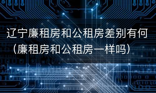 辽宁廉租房和公租房差别有何（廉租房和公租房一样吗）