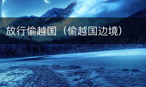 放行偷越国（偷越国边境）