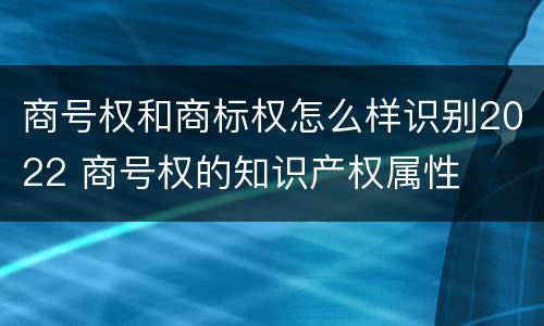 商号权和商标权怎么样识别2022 商号权的知识产权属性
