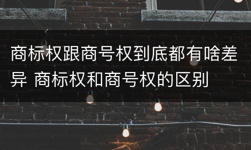 商标权跟商号权到底都有啥差异 商标权和商号权的区别