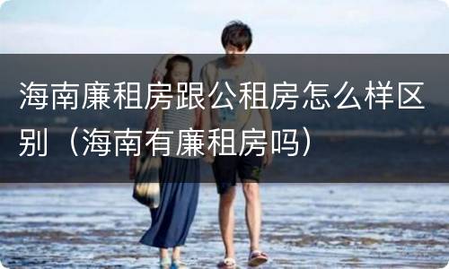 海南廉租房跟公租房怎么样区别（海南有廉租房吗）